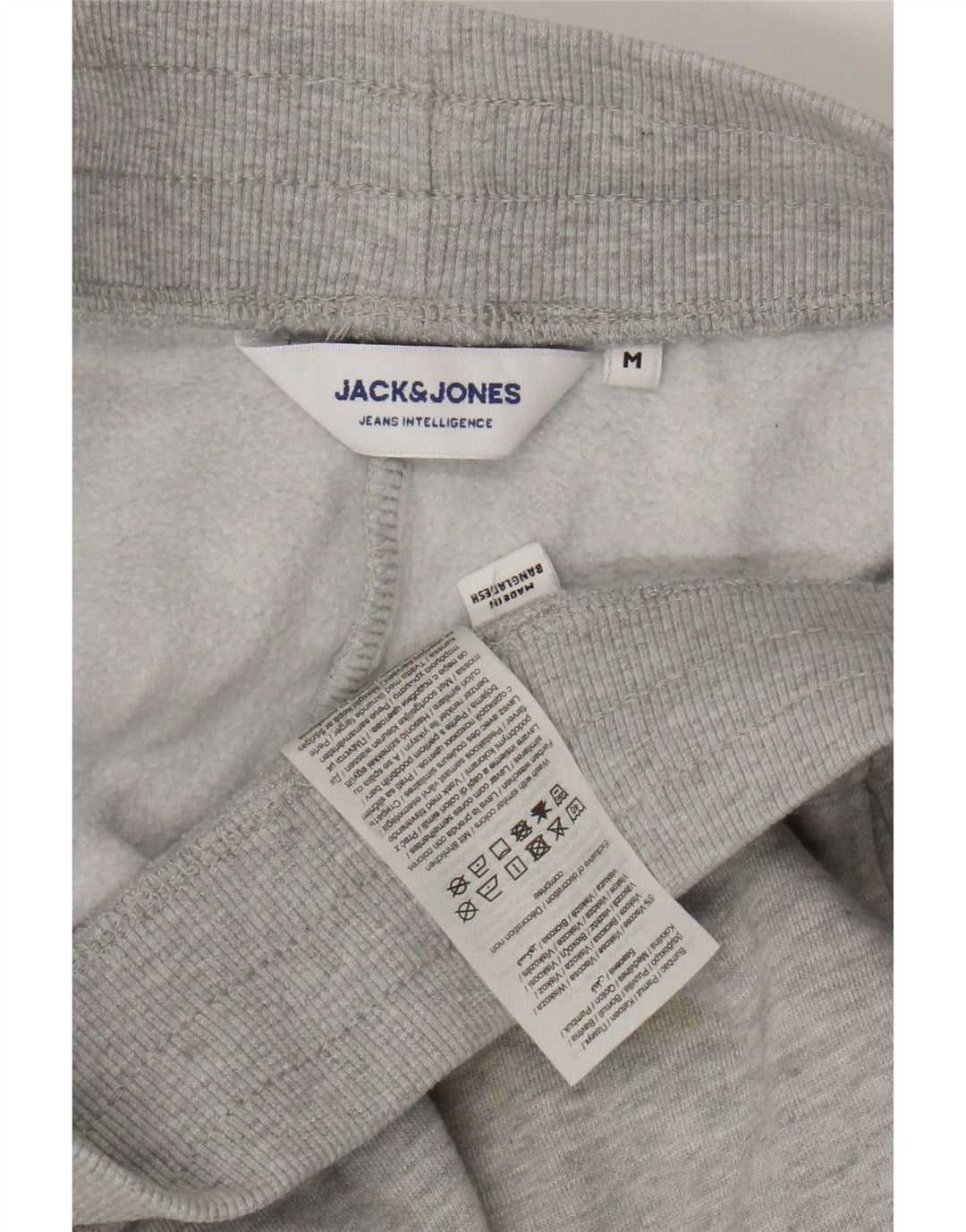 Jack & Jones Herren-Trainingshose, Jogginghose, mittelgrau gefleckte Baumwolle
