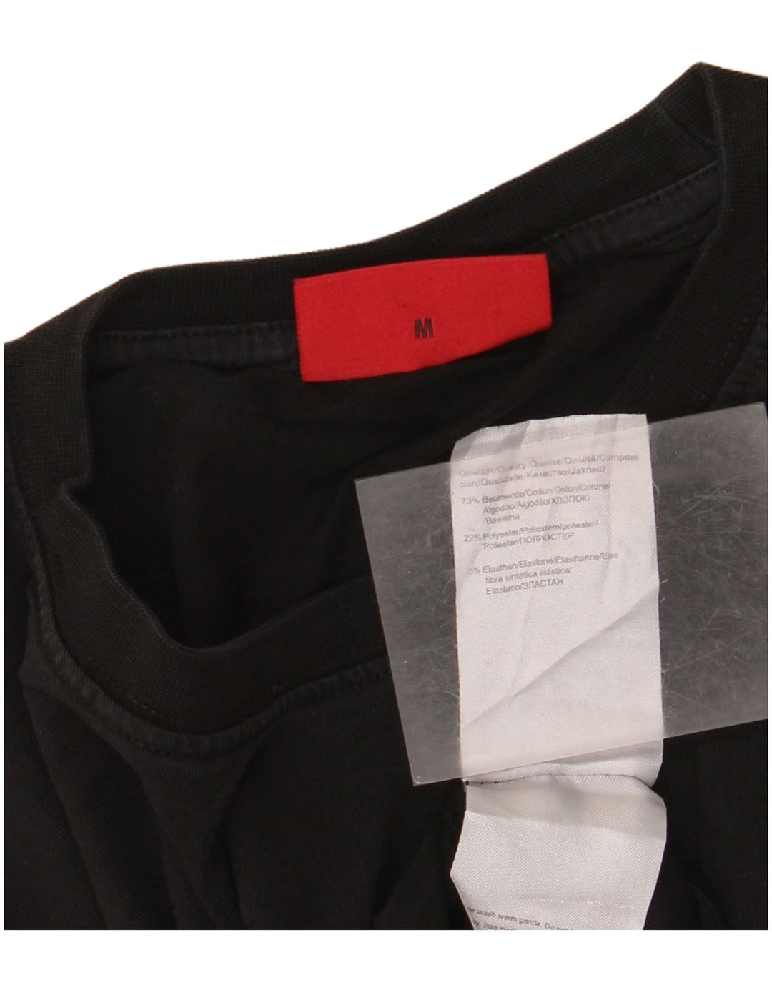 Hugo Boss Herren-T-Shirt mit Grafik, mittelschwarze Baumwolle