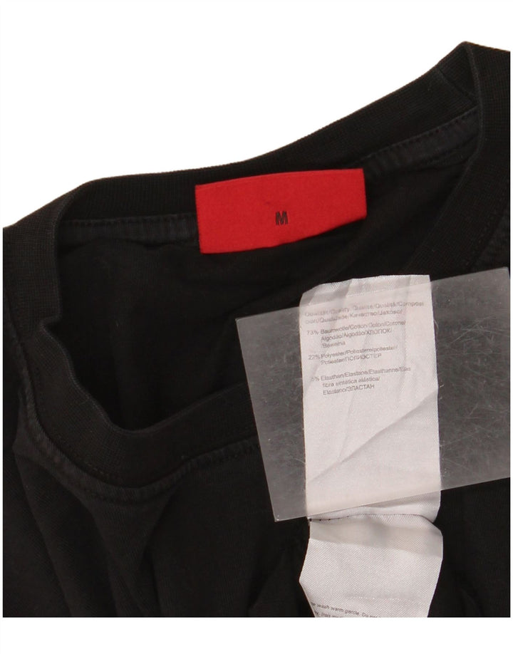 Hugo Boss Herren-T-Shirt mit Grafik, mittelschwarze Baumwolle