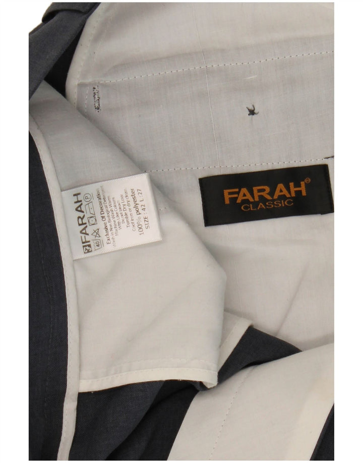 Gerade geschnittene Herrenhose von Farah, W42, L27, Grau, Polyester