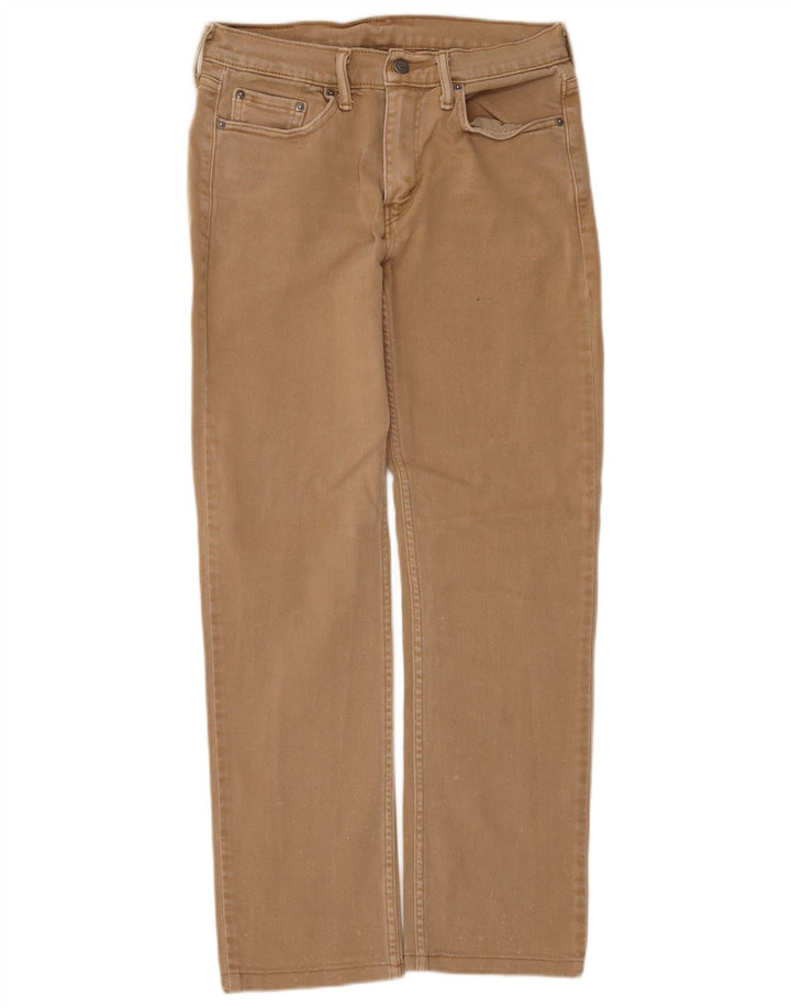 LEVI'S Mens 514 Straight Jeans W30 L32 Beige Cotton