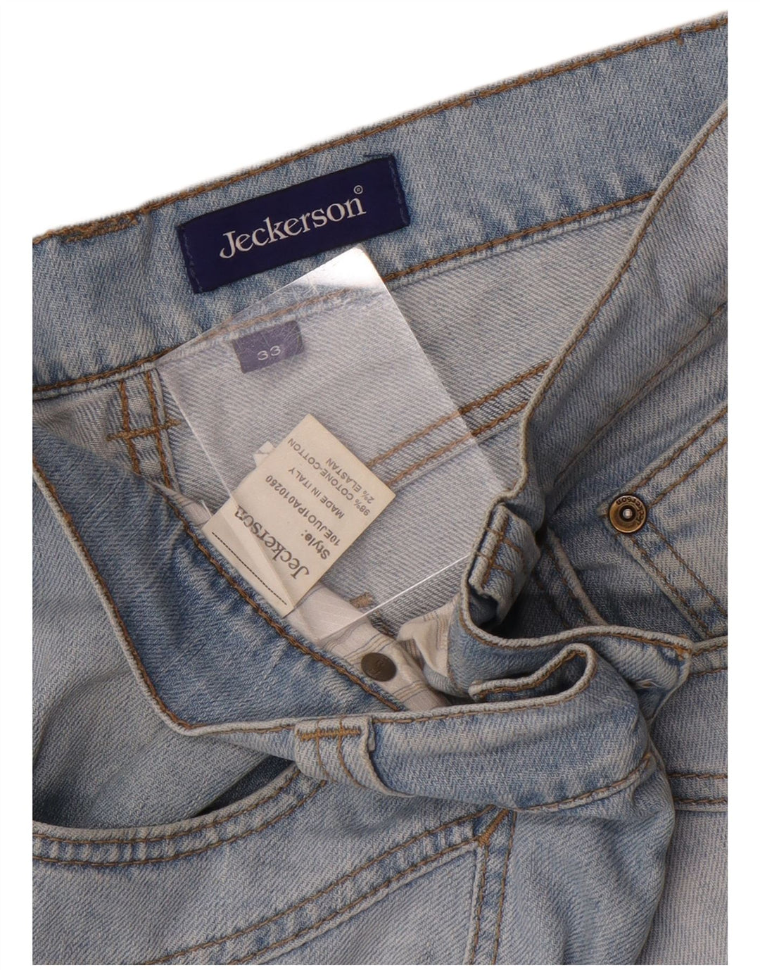 Jeckerson Herren Slim Jeans W33 L29 Blaue Baumwolle