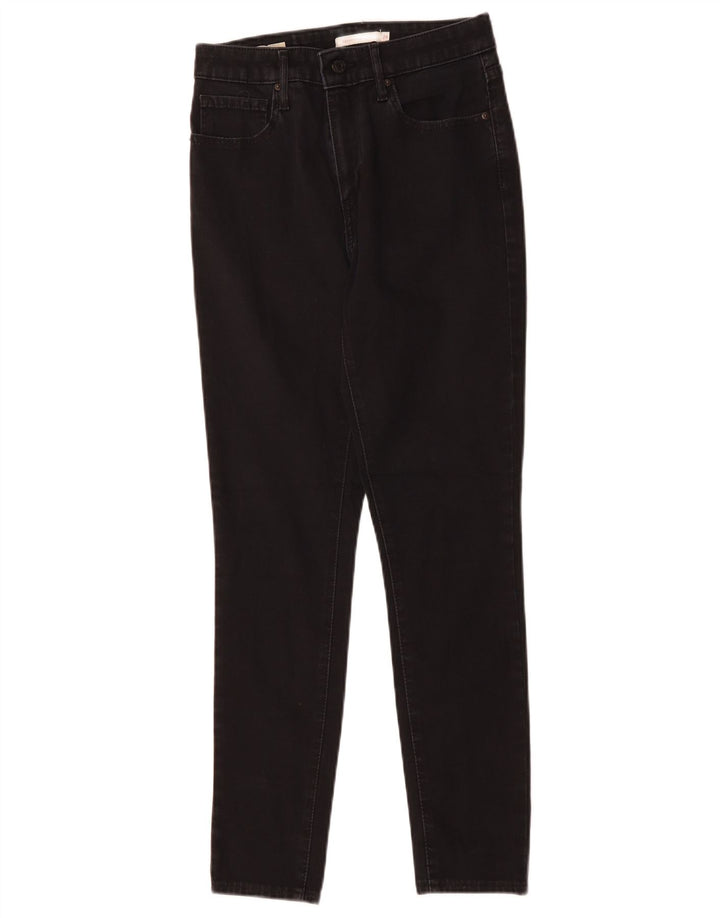 LEVI'S Damen 721 High Rise Skinny Jeans W28 L28 Schwarze Baumwolle