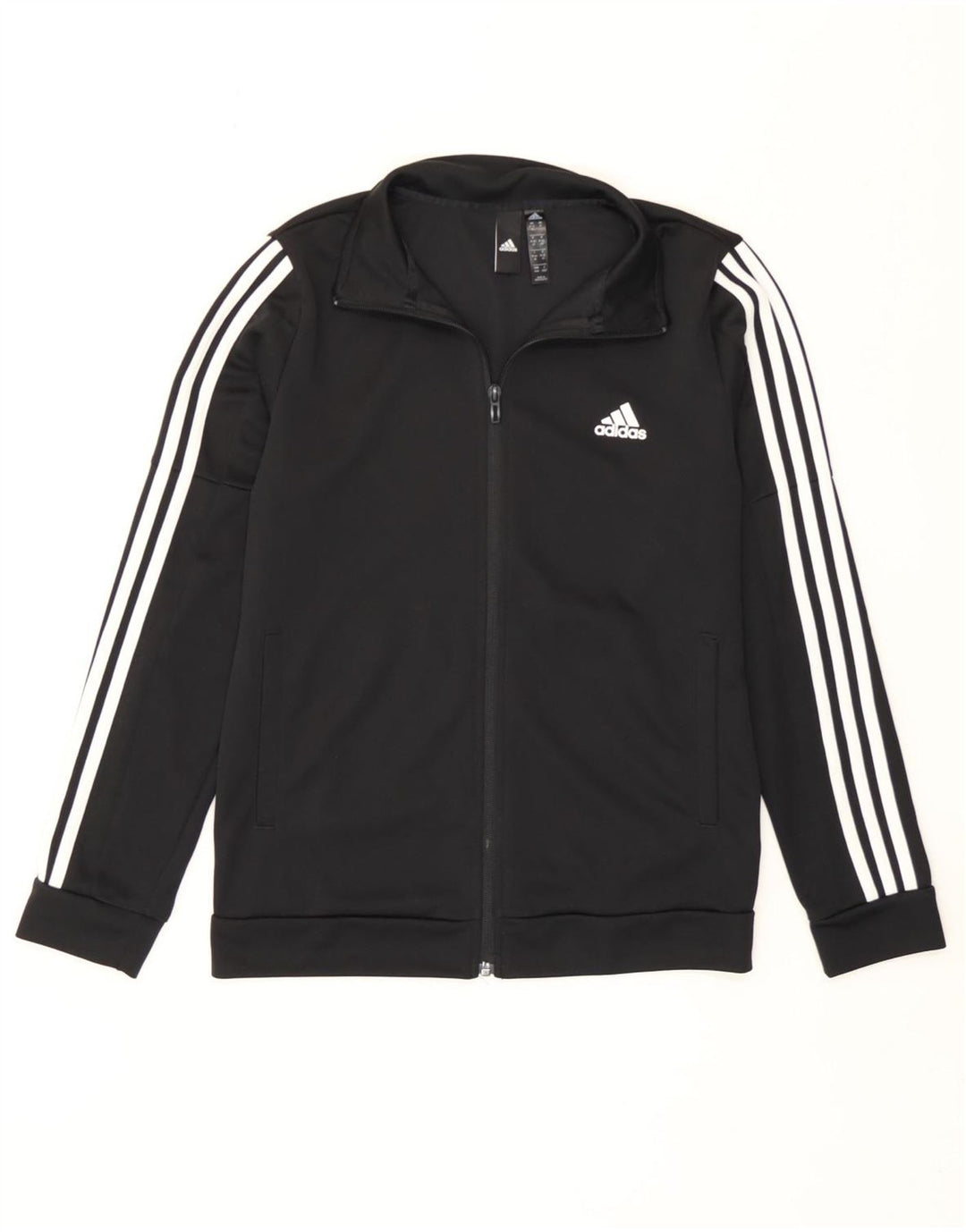 Adidas Damen Trainingsanzug Top Jacke UK 12/14 Medium Schwarz Polyester