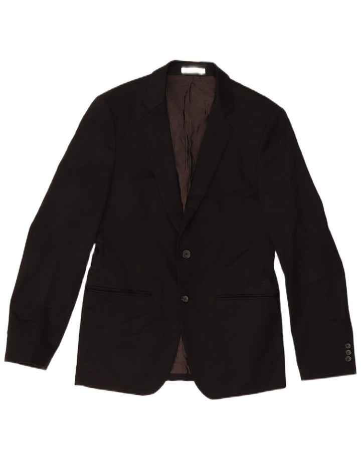 ZARA Herren-Blazer mit 2 Knöpfen, EU 48, mittelschwarz, Polyester