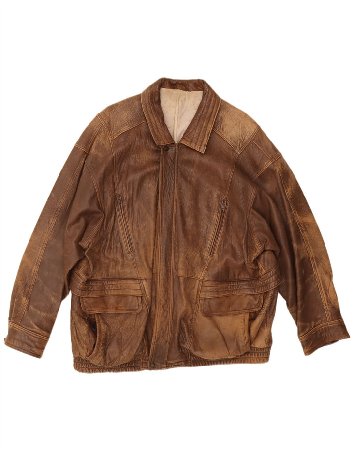 Vintage Herren Lederjacke UK 40 Large Braun