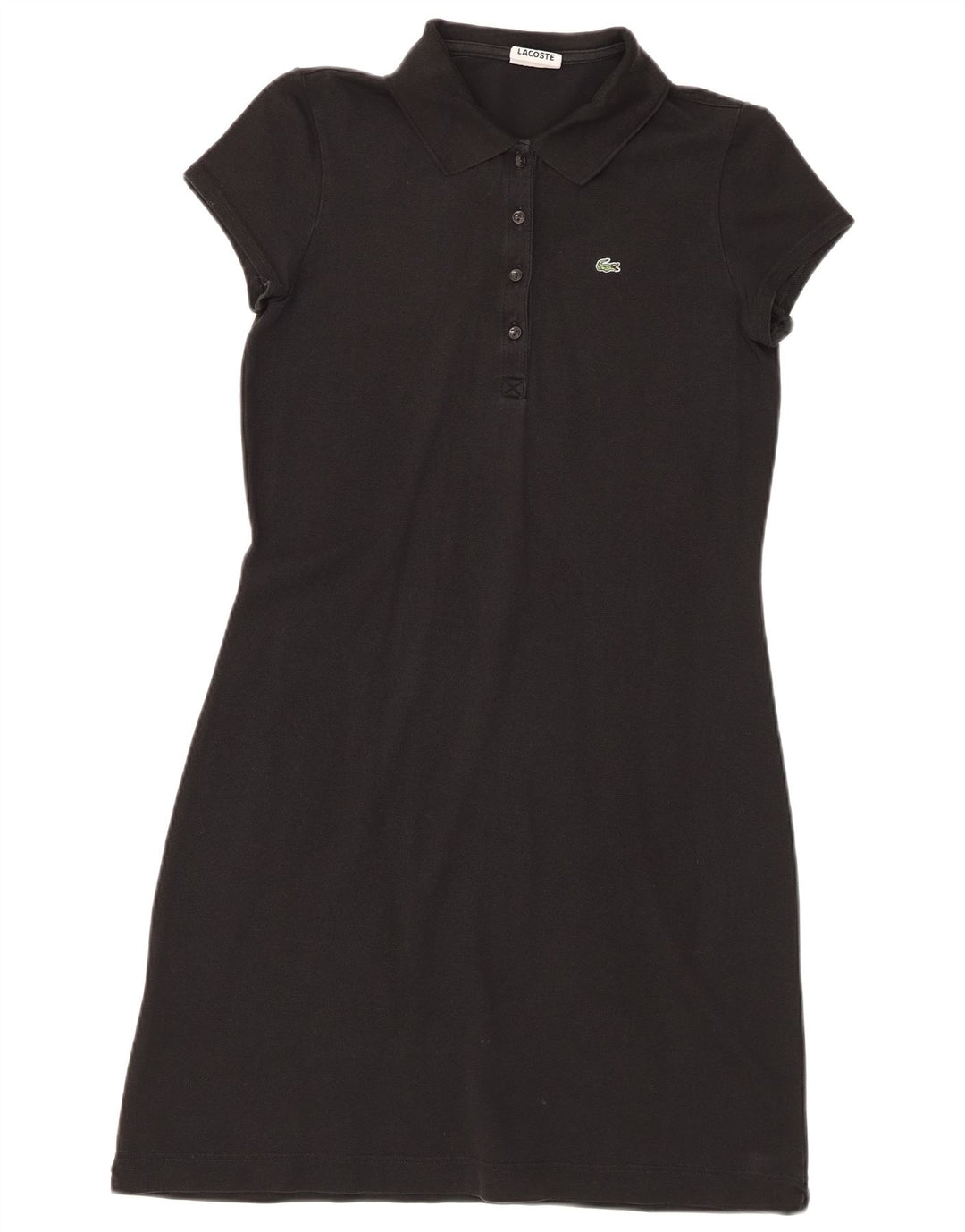 Lacoste Damen Polokleid Größe 42 Große schwarze Baumwolle