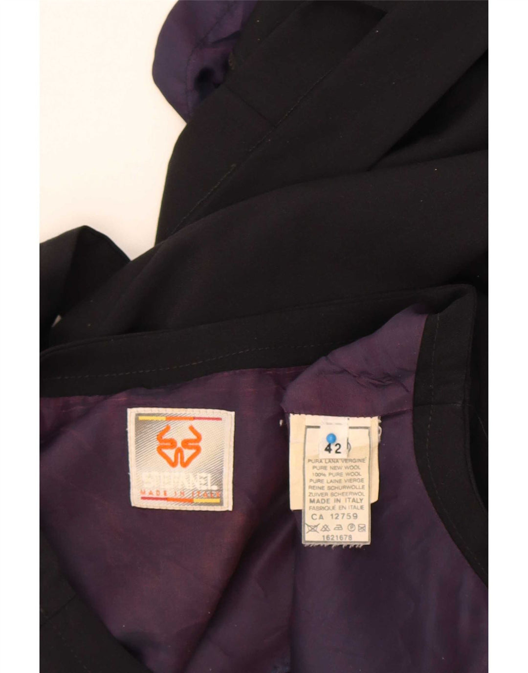 Stefanel Damen Etuikleid IT 42 Medium Schwarz Schurwolle