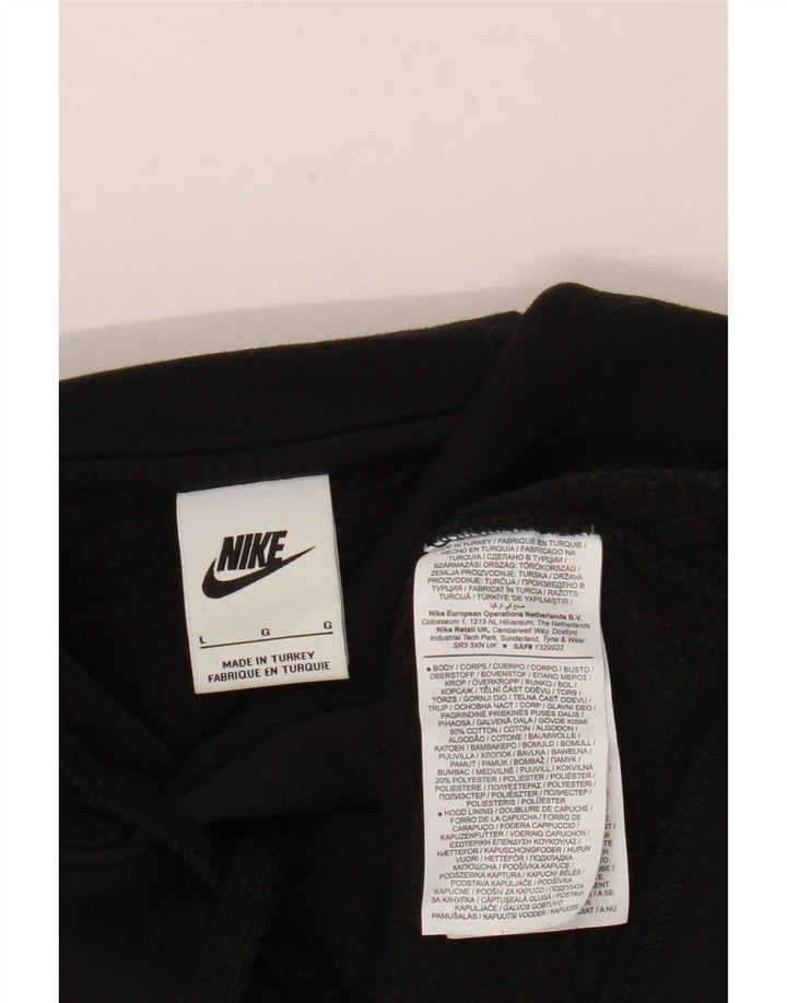 Nike Herren-Kapuzenpullover mit Grafik, groß, aus schwarzer Baumwolle