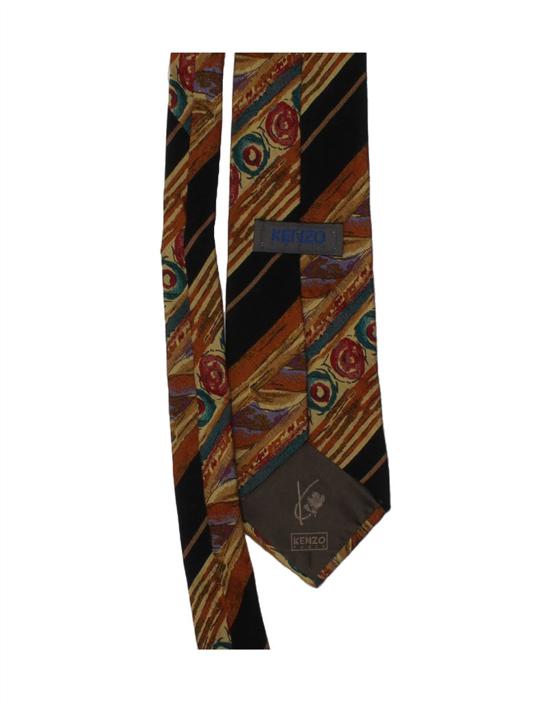 KENZO Mens Abstract Pattern Tie One Size Multicoloured Silk Vintage Kenzo and Second-Hand Kenzo from Messina Hembry 