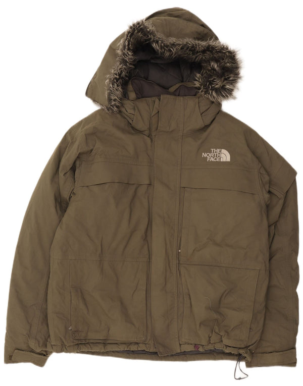 The North Face Herren-Jacke mit Kapuze, gepolstert, UK 38, Medium Khaki, Nylon