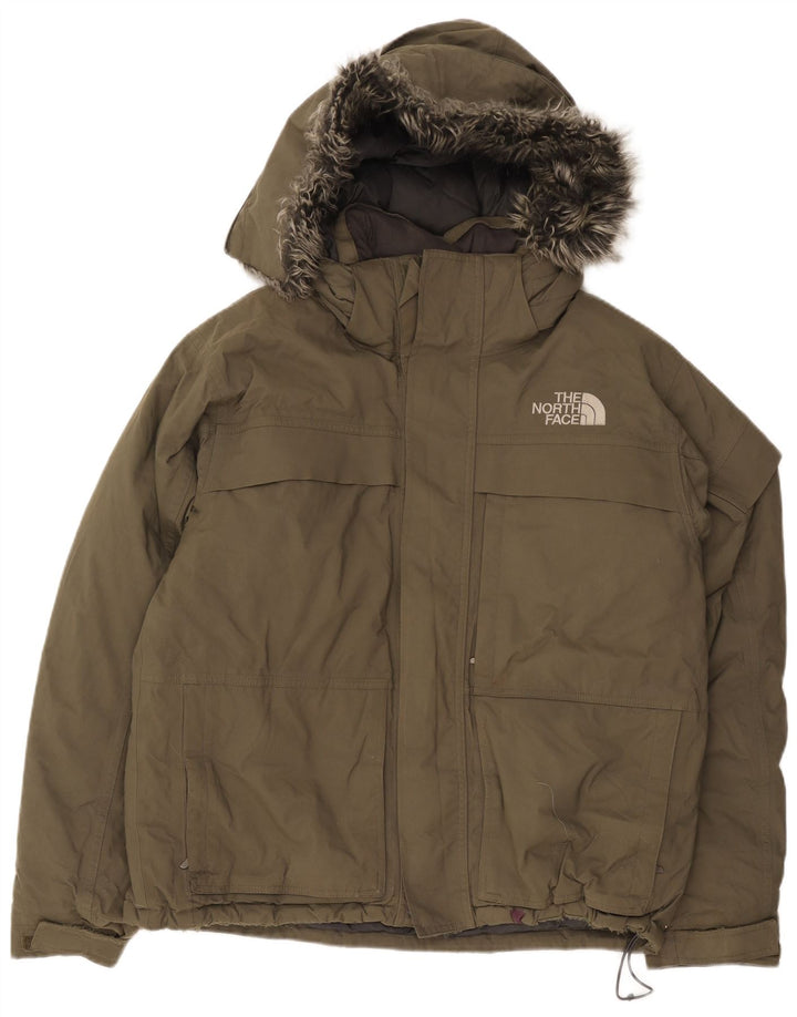 The North Face Herren-Jacke mit Kapuze, gepolstert, UK 38, Medium Khaki, Nylon