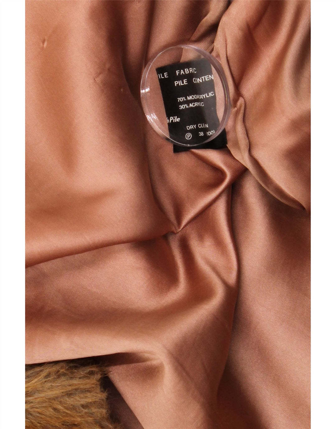 Vintage Damen Kunstfelljacke EU 38 Mittelbraun Modacryl