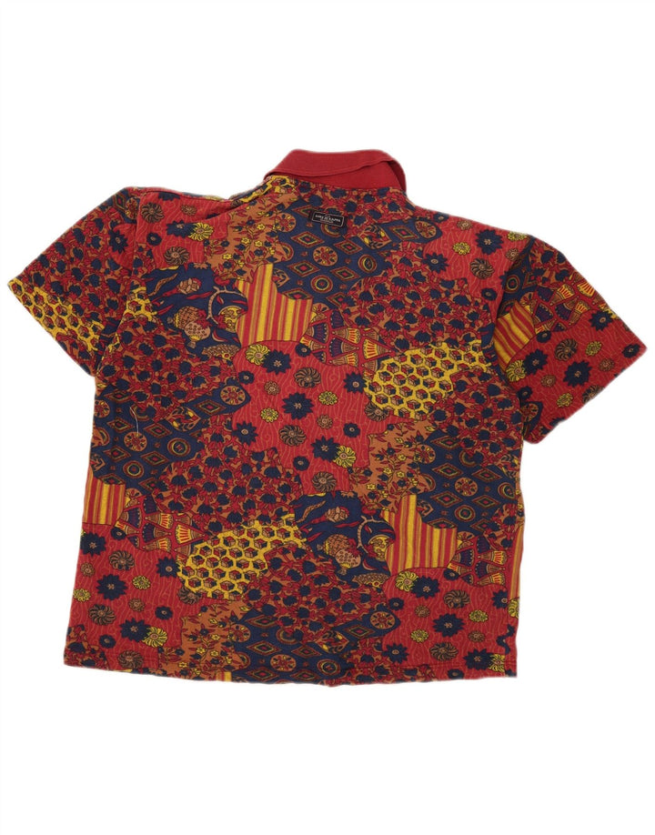 Kappa Herren-Poloshirt, groß, mehrfarbig, Blumenmuster, Baumwolle