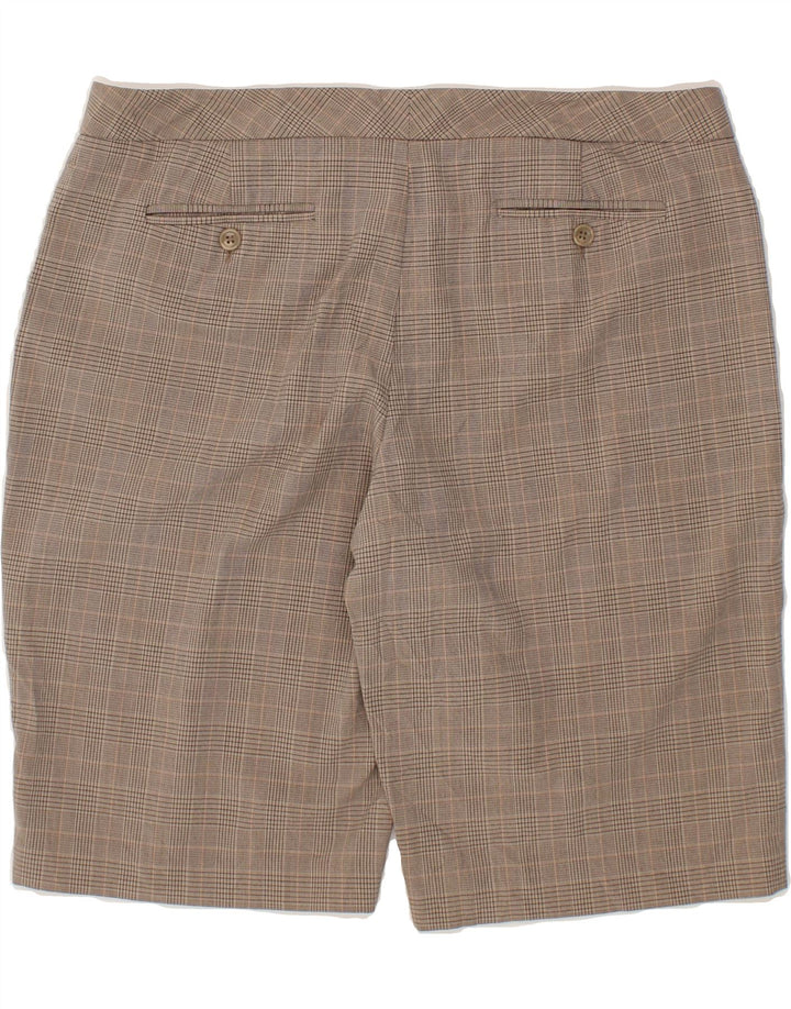 MOSSIMO Womens Stretch Casual Shorts US 12 Large W34 Brown Check Polyester Vintage Mossimo and Second-Hand Mossimo from Messina Hembry 