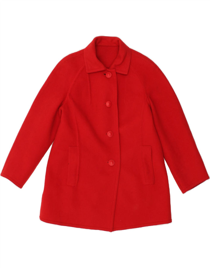 VINTAGE Womens Overcoat UK 12 Medium Red Vintage Vintage and Second-Hand Vintage from Messina Hembry 