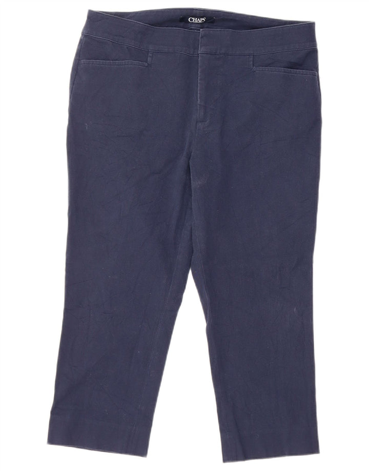 Chaps gerade Capri-Hose für Damen, US 8, M, W32, L20, Blau, Baumwolle