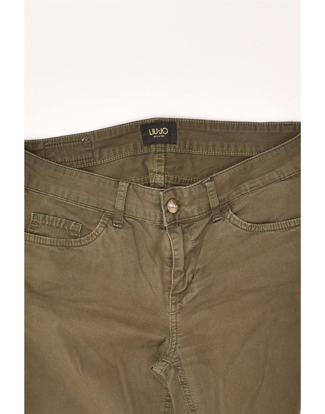 LIU JO Womens Slim Casual Trousers W30 L27 Green | Vintage Liu Jo | Thrift | Second-Hand Liu Jo | Used Clothing | Messina Hembry 