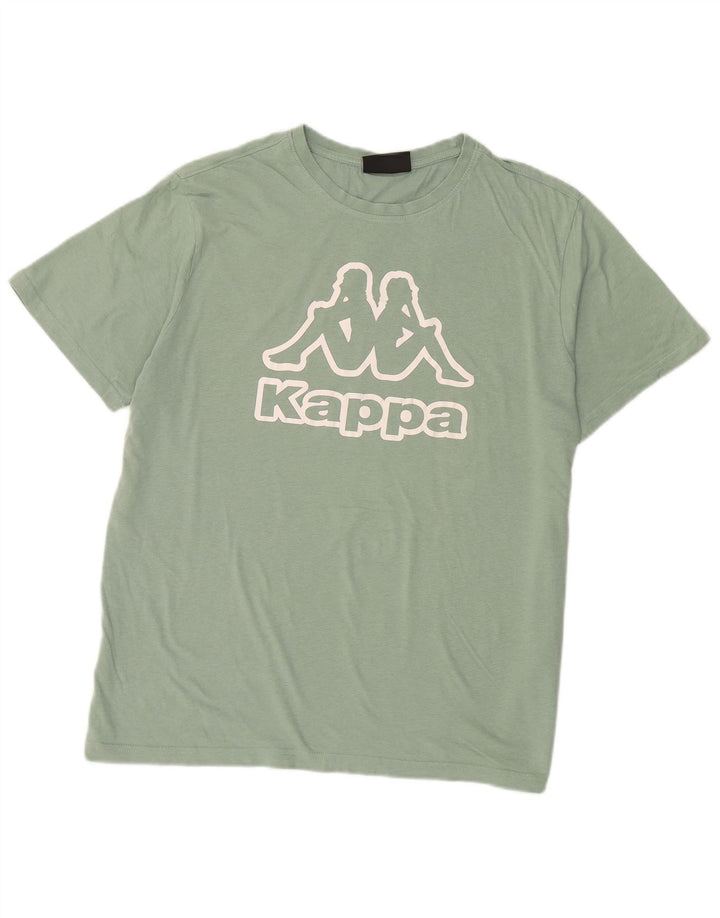 Kappa Herren Grafik T-Shirt Top XL Grün
