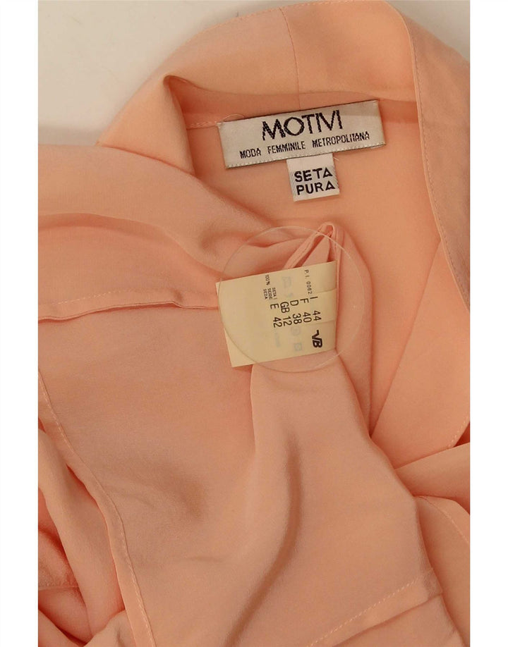 MOTIVI Damen Hemdbluse UK 12 Mittelrosa Seide
