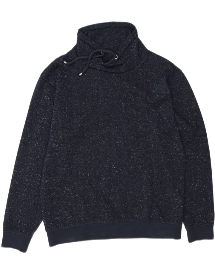 ZARA Mens Sweatshirt Jumper Large Navy Blue Flecked Cotton Vintage Zara and Second-Hand Zara from Messina Hembry 