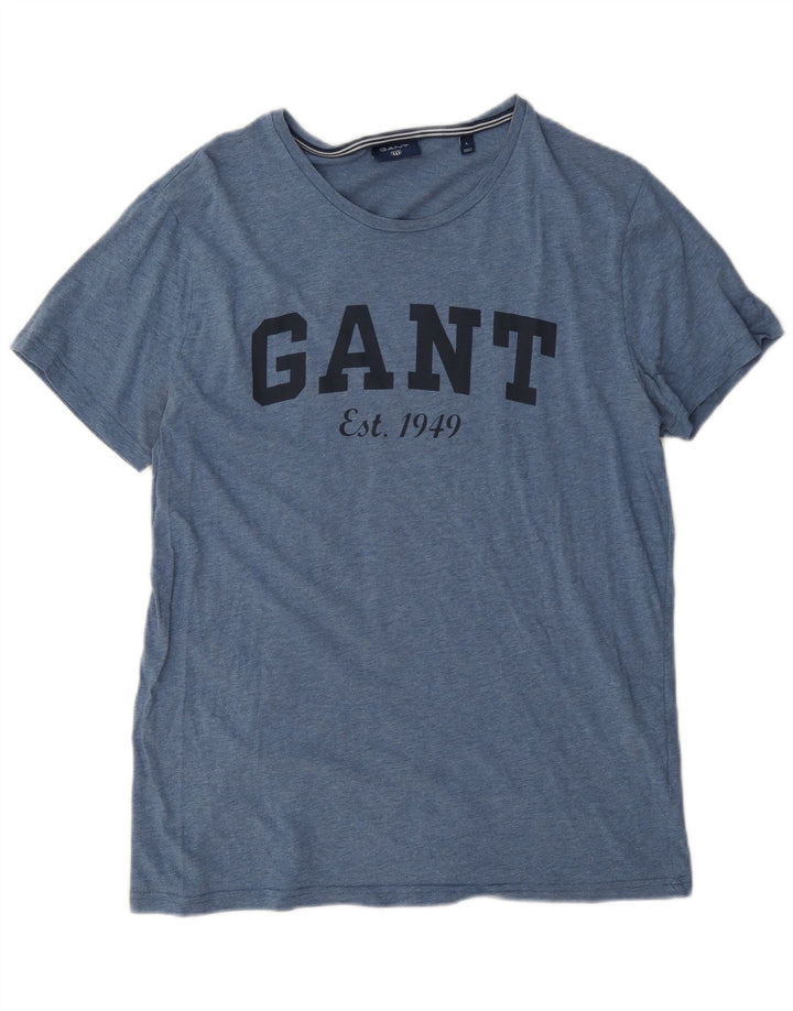 Gant Herren-T-Shirt mit Grafik, groß, aus blauer Baumwolle