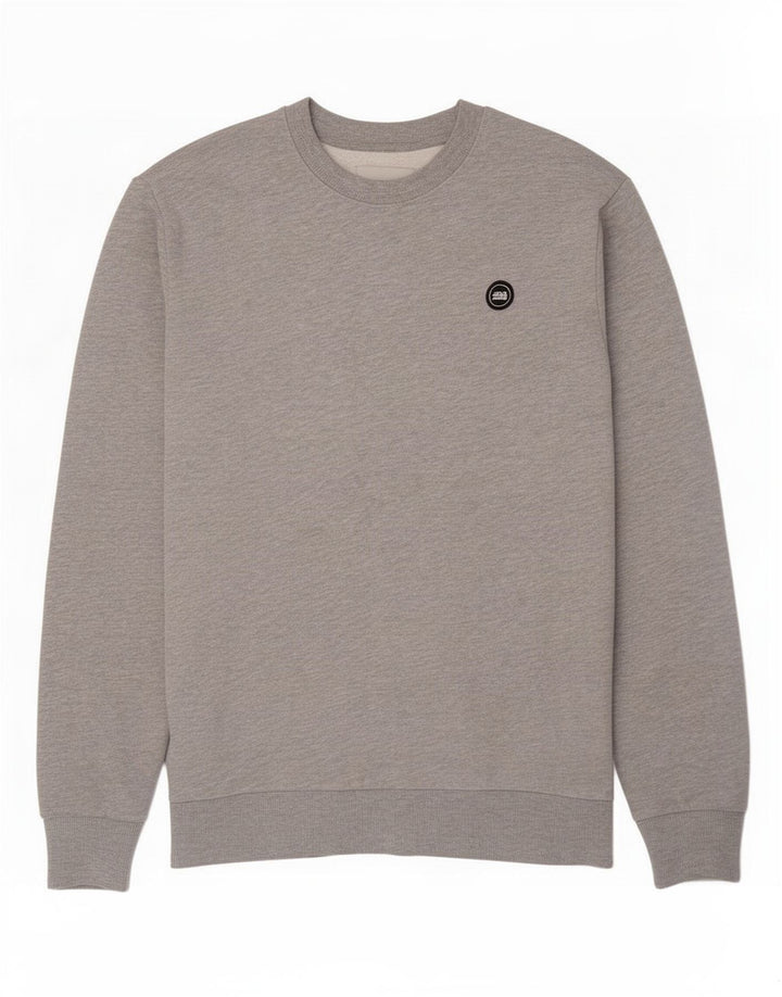 Jack & Jones Herren-Sweatshirt-Pullover aus mittelgrauer Baumwolle