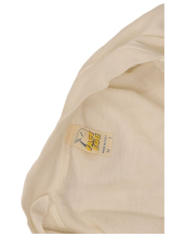 Vintage Herren-Trainingsanzug-Top-Jacke aus mittelweißer Baumwolle