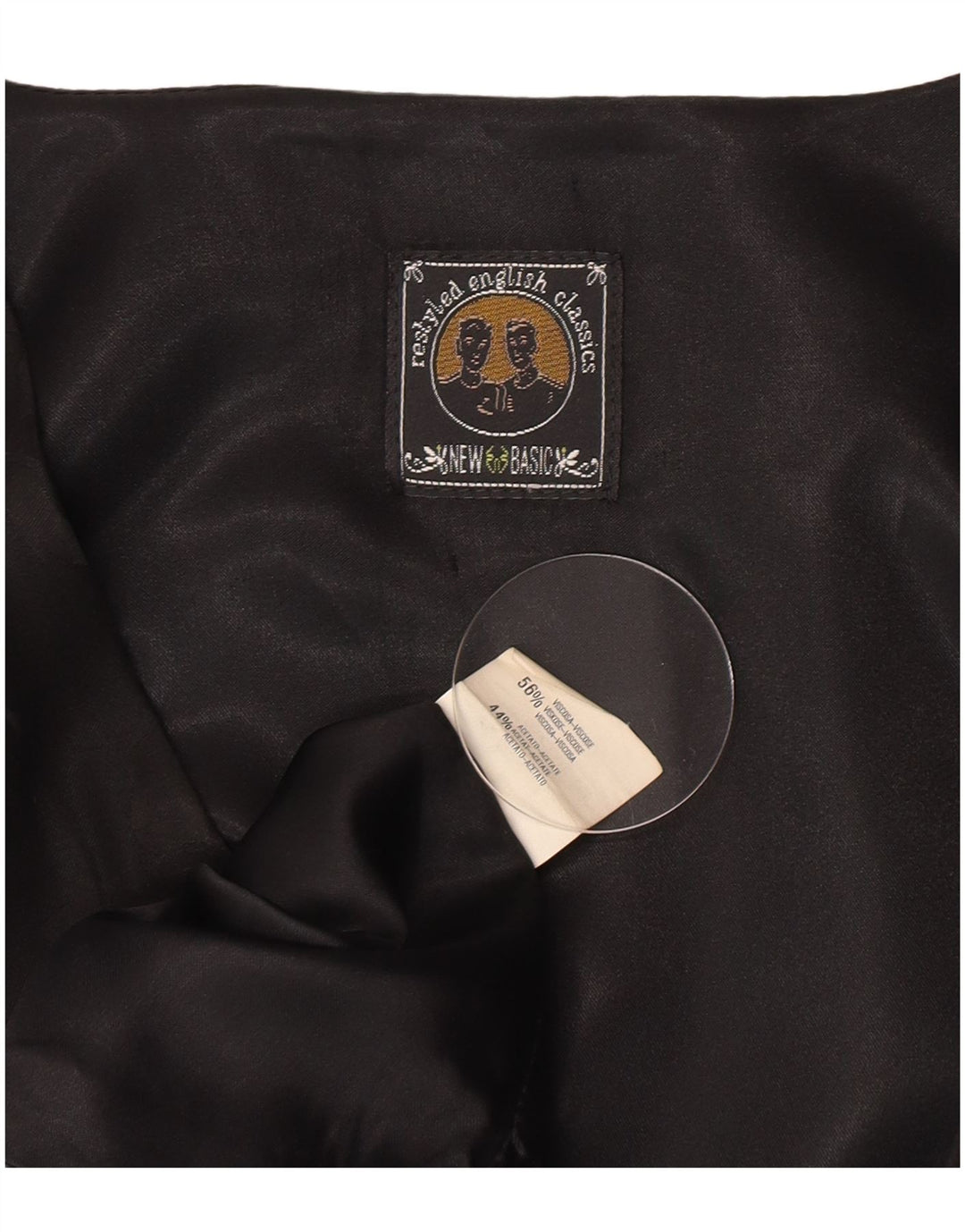 Vintage Herrenweste Große schwarze Viskose mit Blumenmuster