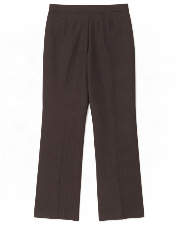Marks & Spencer Damen Freizeithose UK 14 Large W34 L33 Schwarzer Nadelstreifen
