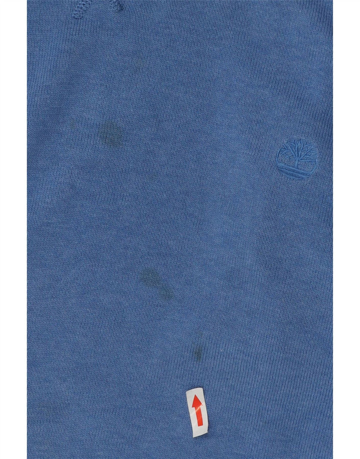 Timberland Herren-Pullover mit U-Boot-Ausschnitt, reguläre Passform, 2XL, blaue Baumwolle