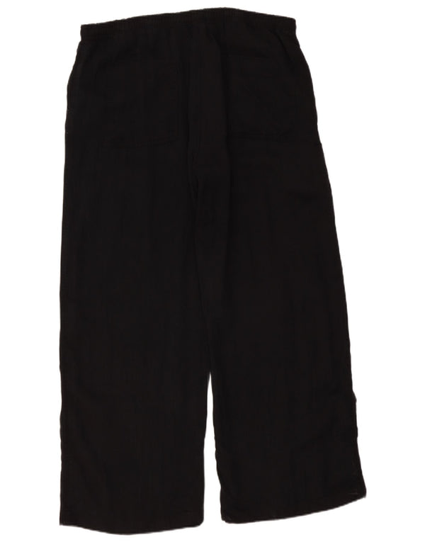 Zara Damen-Hose mit hoher Taille, lockere Passform, XL, W36, L29, Schwarz