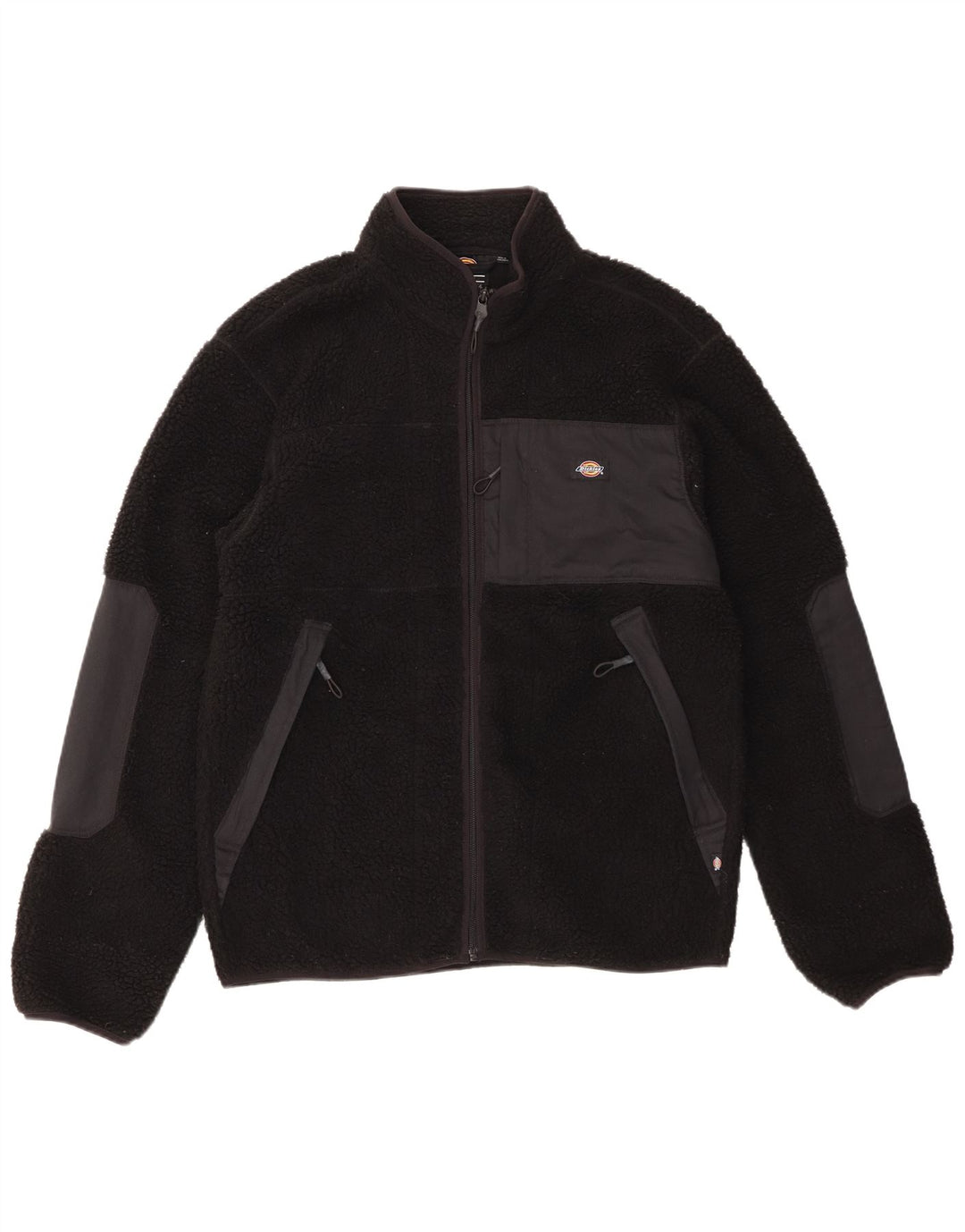 Dickies Herren-Fleecejacke UK 38 Mittelschwarzes Colourblock-Polyester