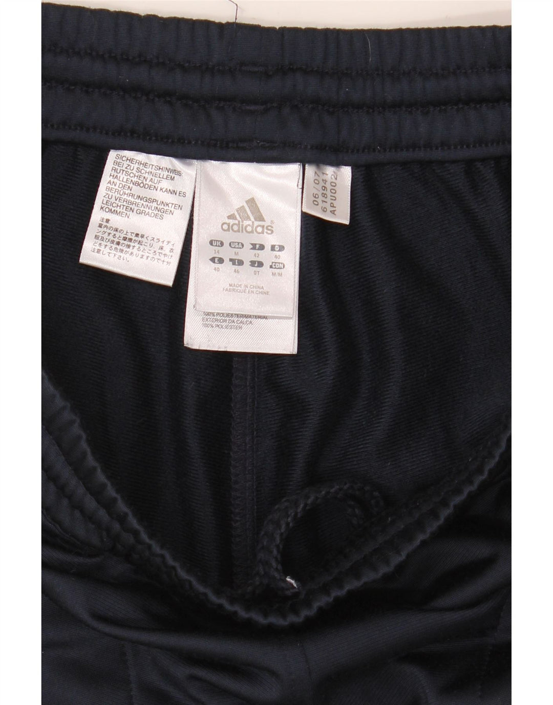 Adidas Damen Trainingshose UK 14 Medium Marineblau Polyester