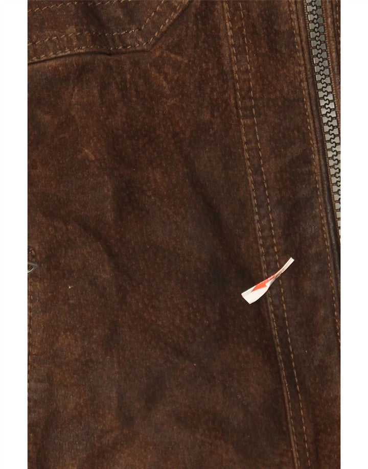 Angelo Litrico Herren Wildlederjacke UK 40 Großes braunes Leder