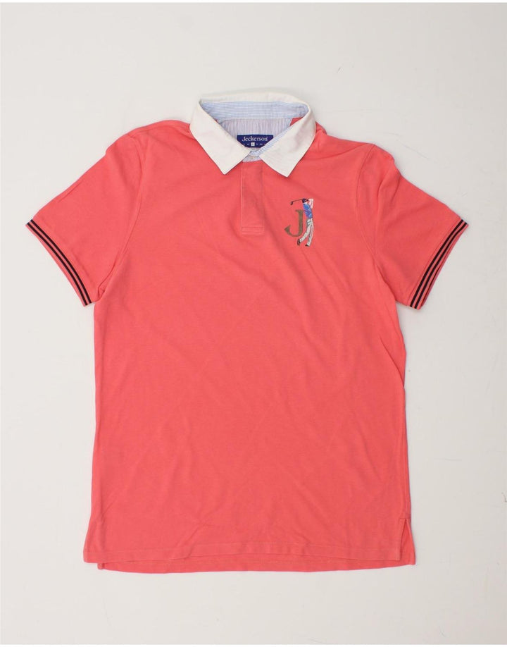 JECKERSON Herren-Poloshirt mit Grafik, groß, rosa Baumwolle