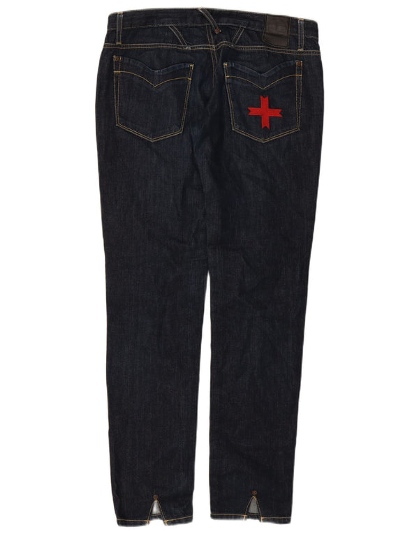 Zu Elements Damen Slim Jeans W30 L31 Marineblau Baumwolle