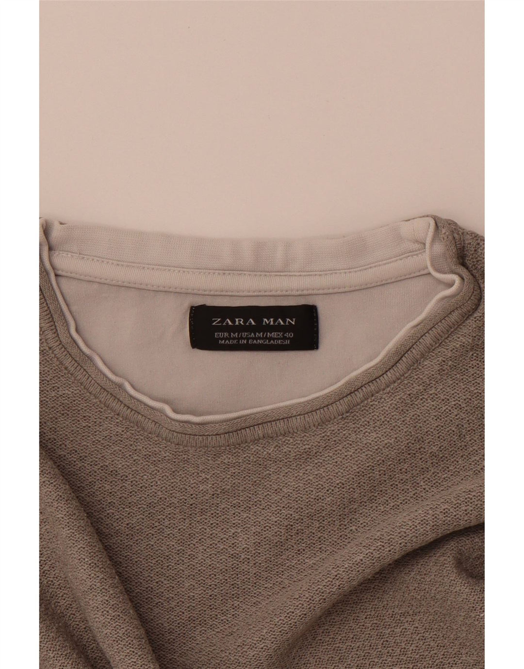 ZARA Herren T-Shirt Top Mittelgrau