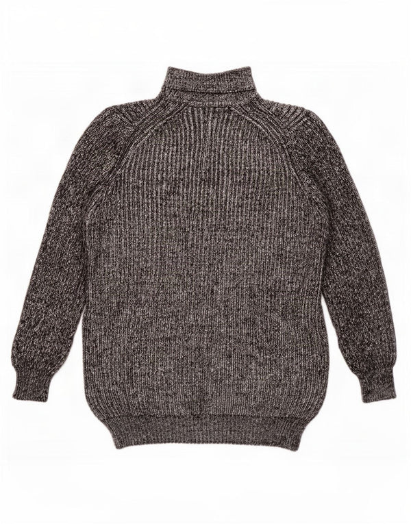 Rollkragenpullover für Damen von Zara, Gr. 12, mittelgrau geflecktes Acryl