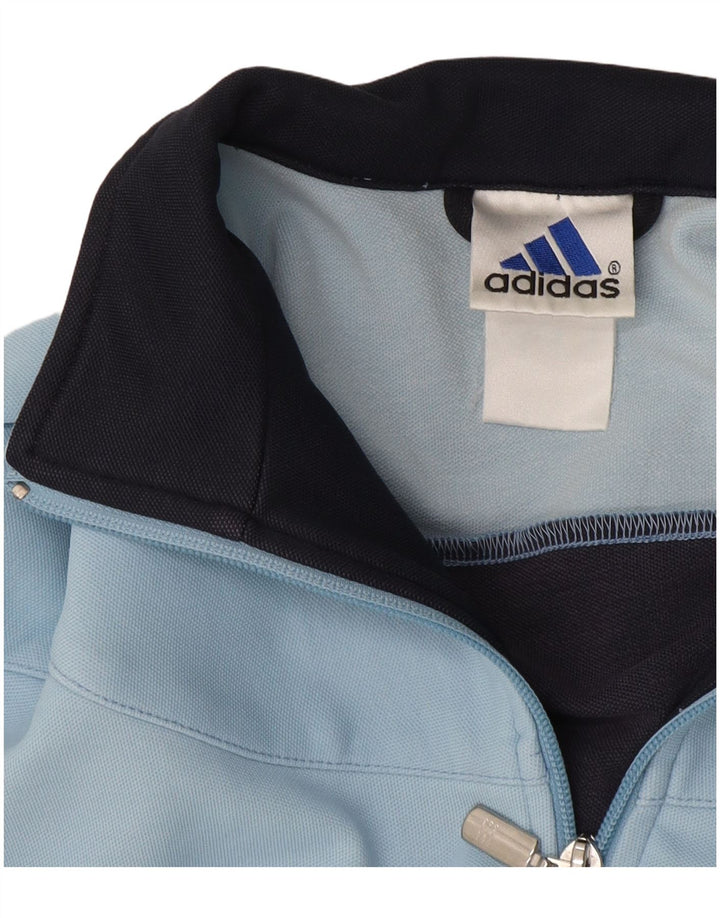 Adidas Damen-Trainingsanzug-Top-Jacke, UK 12, mittleres Marineblau, Farbblock