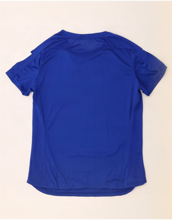 Adidas Damen Aeroready T-Shirt Top UK 16/18 Large Blau Polyester