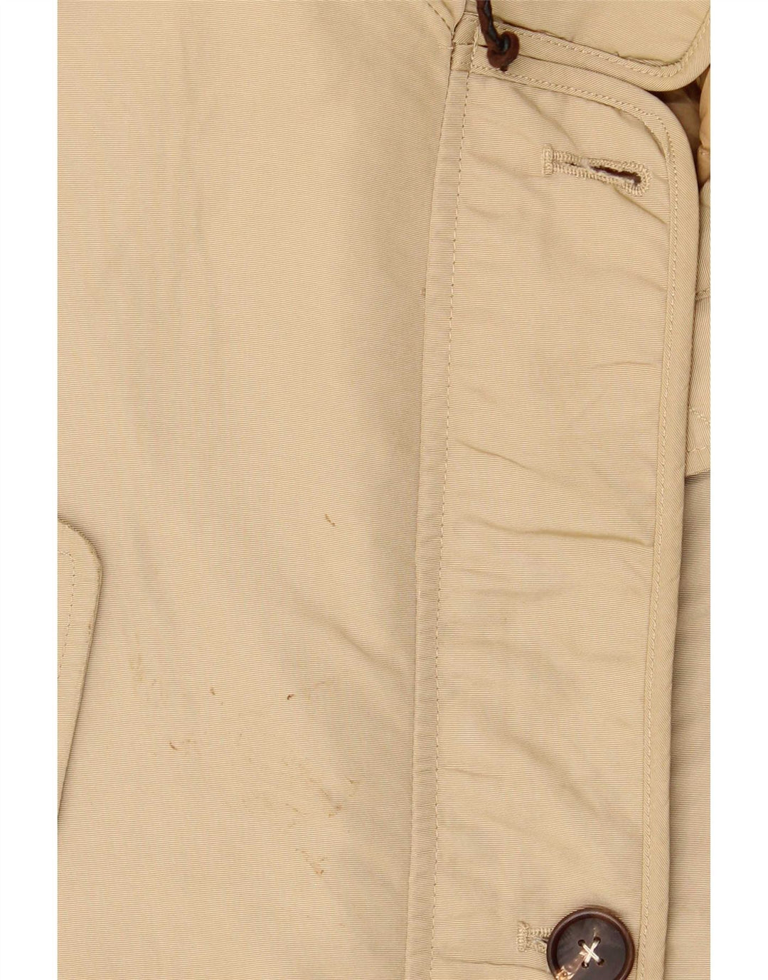 Massimo Dutti Damen Parka mit Kapuze, übergroß, Gr. 6, XS, Khaki