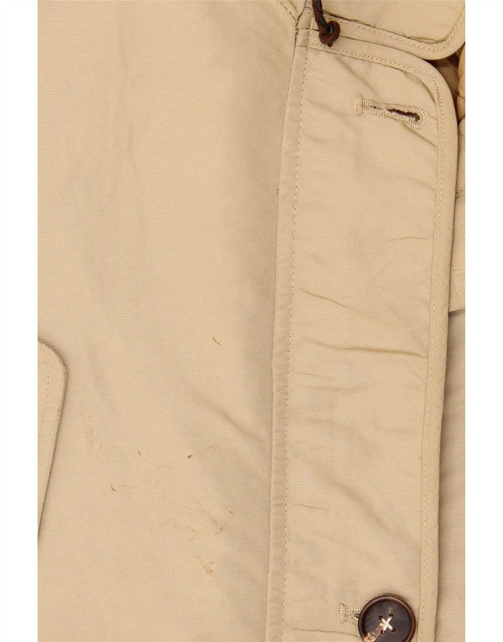 Massimo Dutti Damen Parka mit Kapuze, übergroß, Gr. 6, XS, Khaki