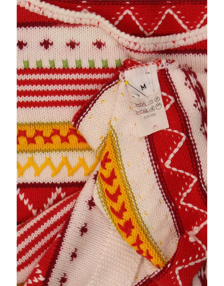 Vintage Damen Pullover mit U-Boot-Ausschnitt, Gr. 12, mittelmehrfarbig