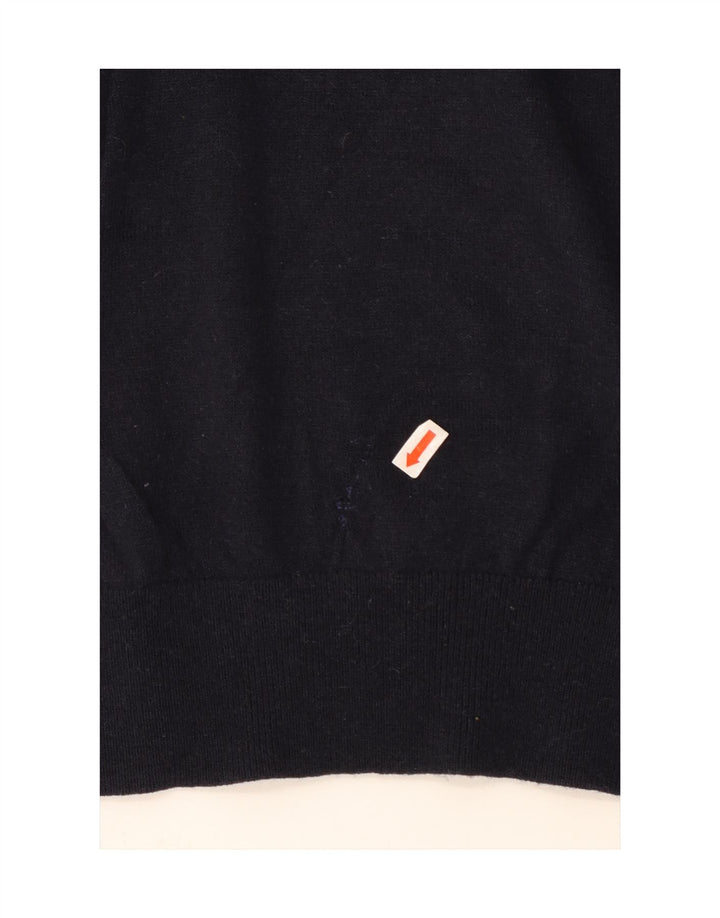 TOMMY HILFIGER Herren-Pullover mit V-Ausschnitt, große marineblaue Wolle