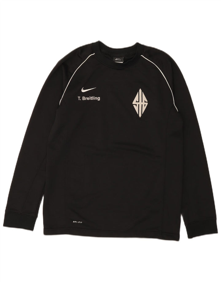 Nike Jungen Dri Fit Graphic Top Langarm 13–14 Jahre XL Schwarz Polyester