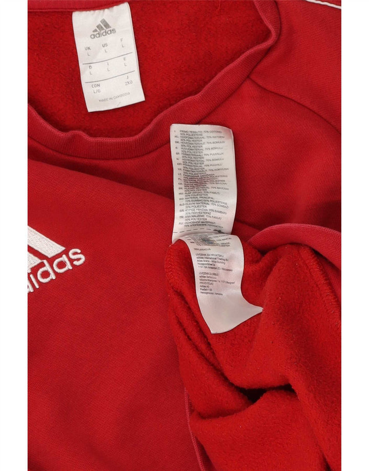 Adidas Herren Sweatshirt Pullover große rote Baumwolle