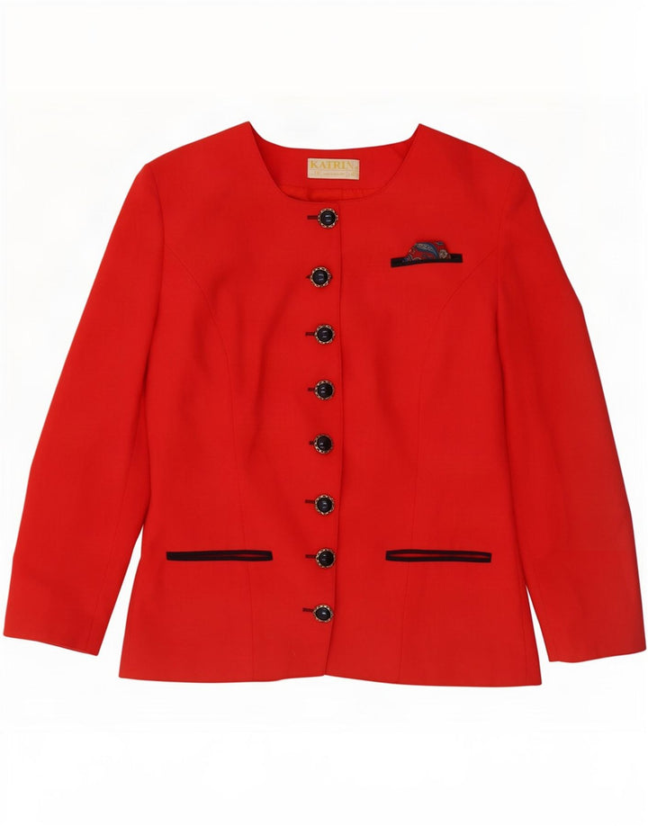 Katrin Damen-Blazerjacke mit 8 Knöpfen, UK 14, Mittelrot