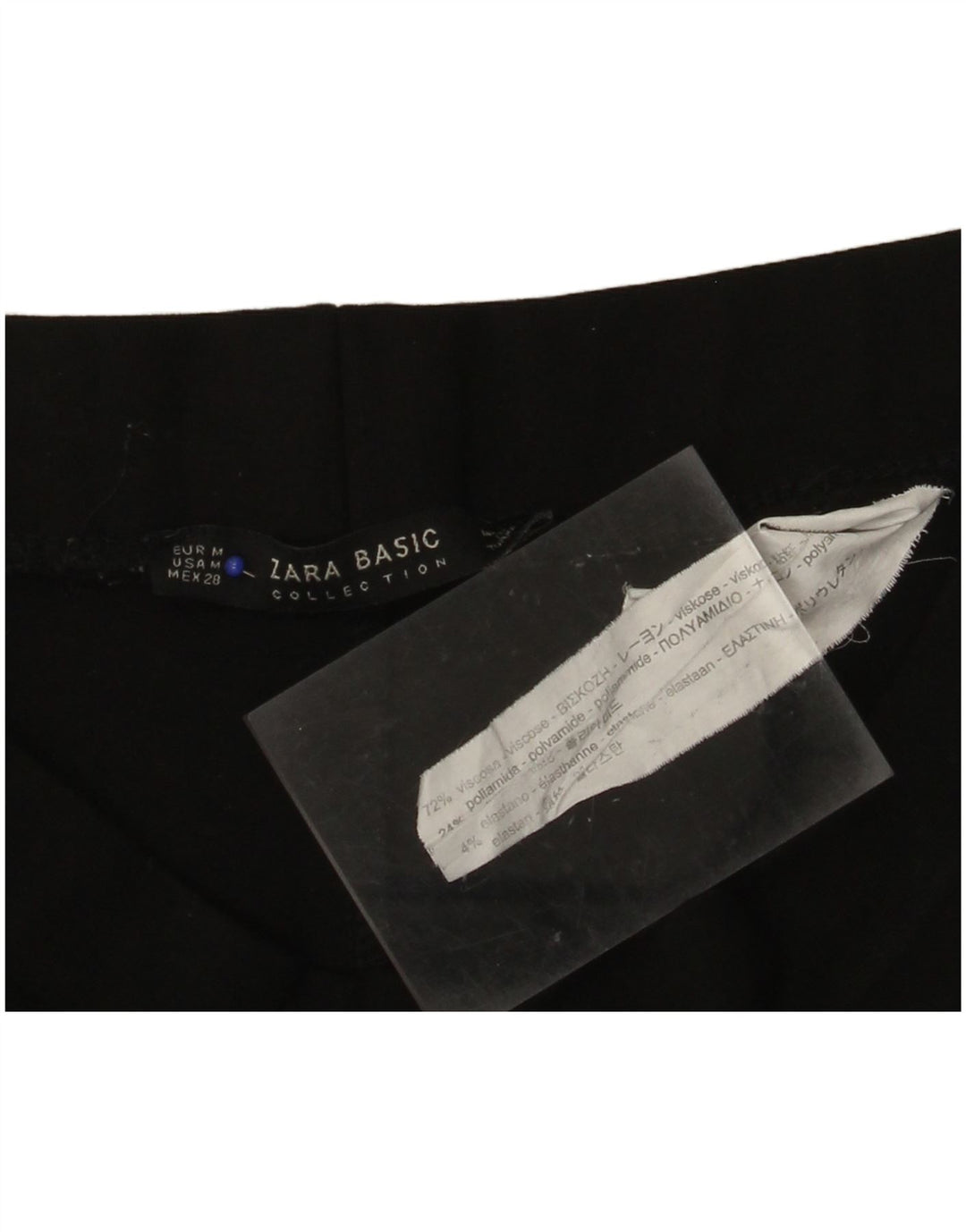 ZARA Damen-Trainingshose UK 12 Mittelschwarz gestreift Viskose