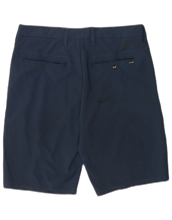 Hurley Herren-Chinoshorts, Größe M, W31, marineblau, gestreift, Polyester